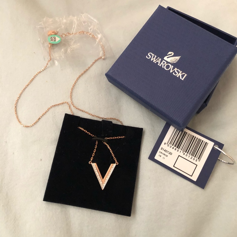 Swarovski Delta Necklace | rose gold plating